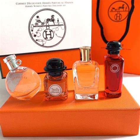 hermes women's perfume discovery set|Hermes miniature perfume set.